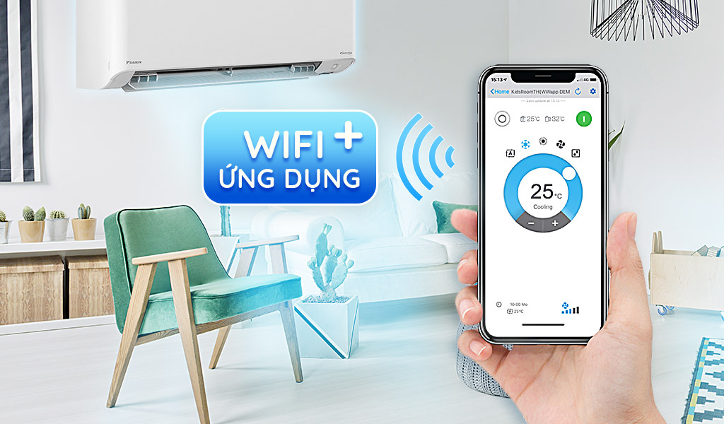 Máy lạnh Daikin FTKZ60VVMV 1HP công nghệ điều khiển WiFi từ xa 
